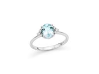 Anello Miluna Donna Acquamarina in Oro Acquamarina LID3767